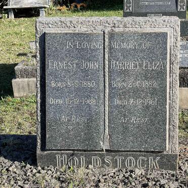 HOLDSTOCK Ernest John 1880-1968 &amp; Harriet Eliza 1882-1961