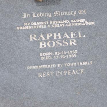 BOSSR Rapheal 1935-1989