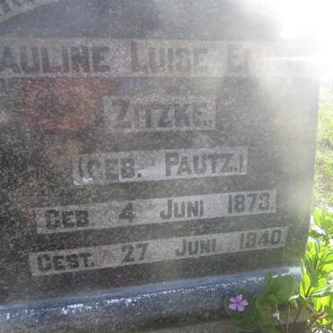 ZITZKE Pauline Luise Emilie nee PAUTZ 1873-1940