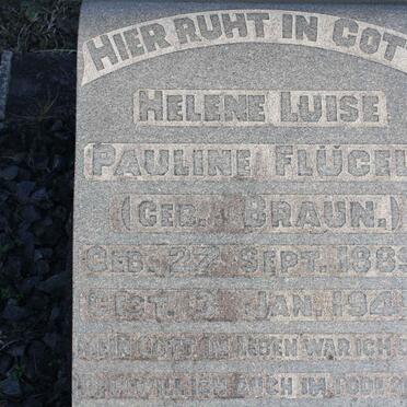 FLUGEL Helene Luise Pauline nee BRAUN 1889-1945