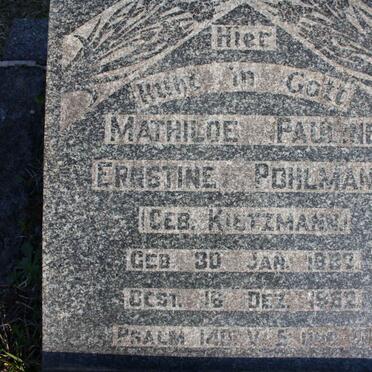 POHLMANN Mathilde Pauline Ernstine nee KIETZMANN 1882-1952
