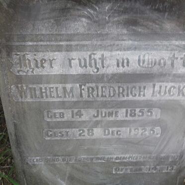 LUCK Wilhelm Friedrich 1855-1925