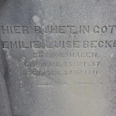 BECKER Emilie Luise nee KASHAGEN 1857-1891 _2