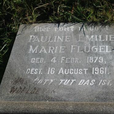 FLÜGEL Pauline Emilie Marie 1879-1961