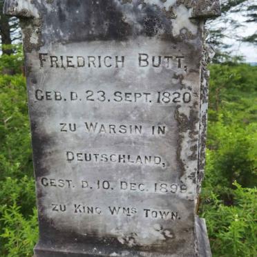 BUTT Friedrich 1820-1898
