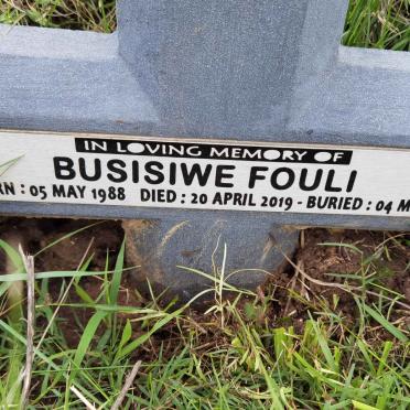 FOULI Busisiwe 1988-2019