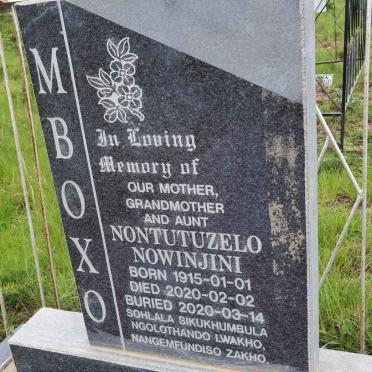 MBOXO Nontutuzelo Nowinjini 1915-2020