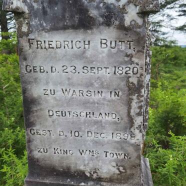 BUTT Friedrich 1820-1898