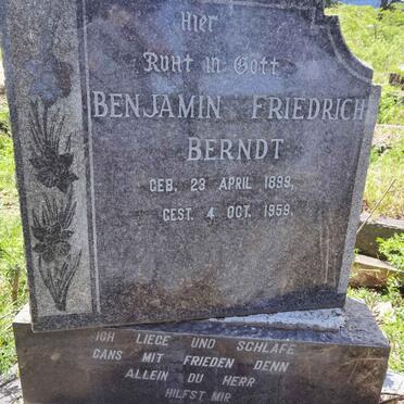 BERNDT Benjamin Friedrich 1899-1959