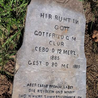 CLUR Gottfried G.M. 1885-1885