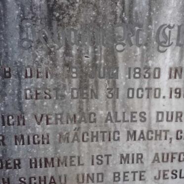 CLUR Johann 1830-1902 &amp; Louise W. FLIEDT 1845-1928