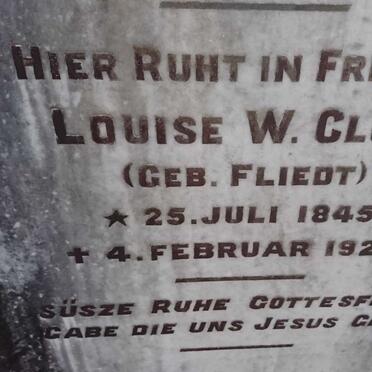 CLUR Johann 1830-1902 &amp; Louise W. FLIEDT 1845-1928