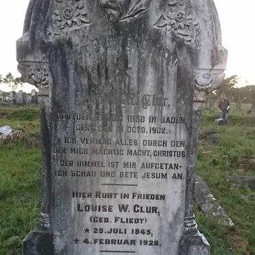 CLUR Johann 1830-1902 &amp; Louise W. FLIEDT 1845-1928