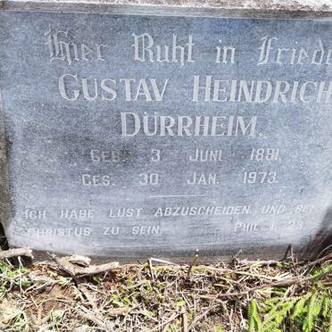 DURRHEIM Gustav Heindrich 1881-1973