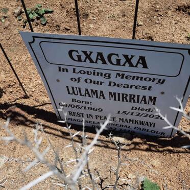 GXAGXA Lulama Mirriam 1969-2020