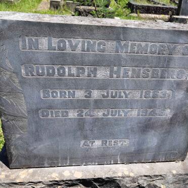 HENSBERG Rudolph 1863-1946