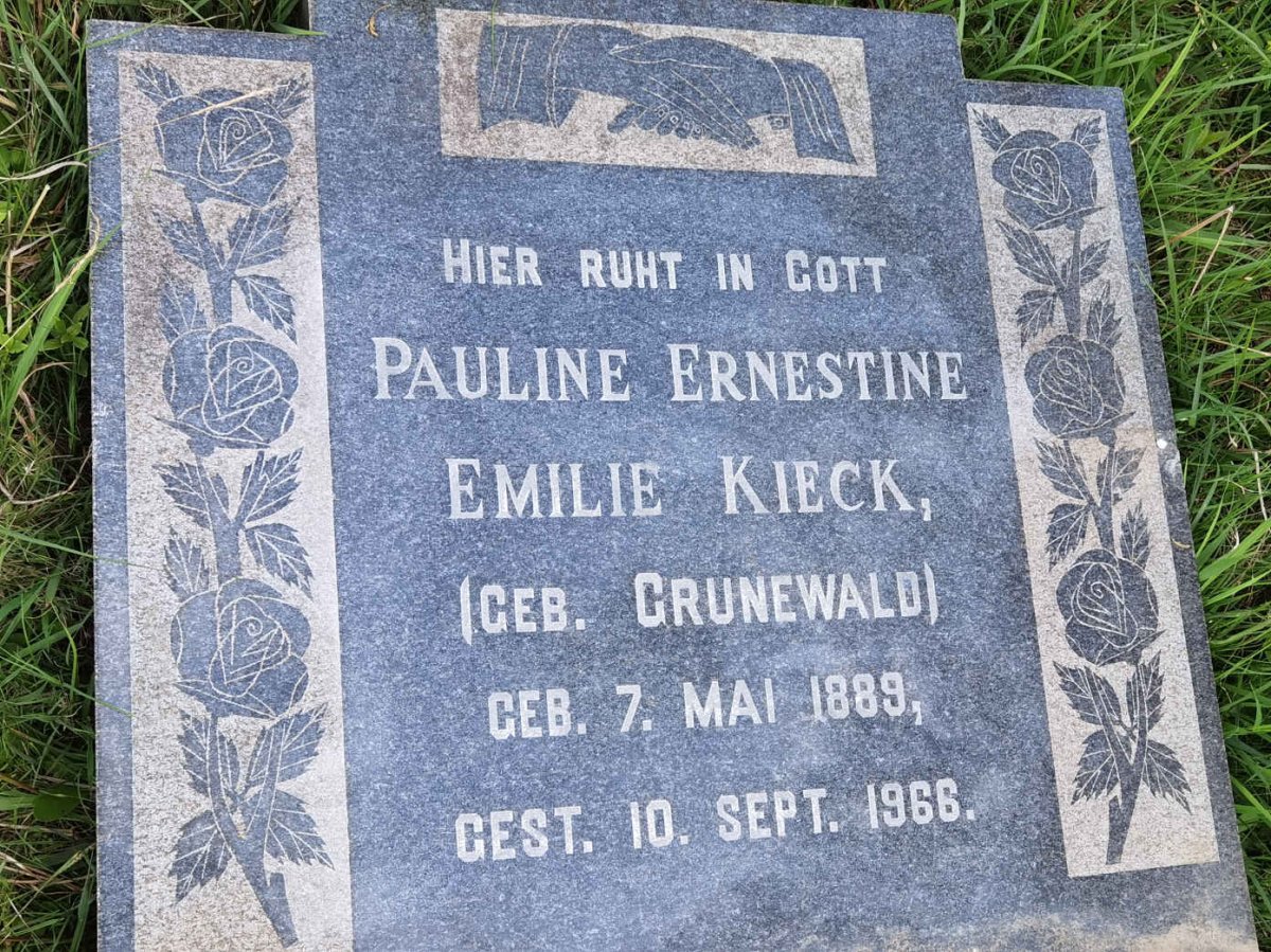 KIECK Pauline Ernestine Emilie nee GRUNEWALD 1889-1966