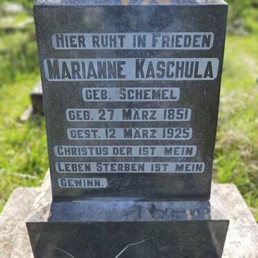 KASCHULA Marianne nee SCHEMEL 1851-1925