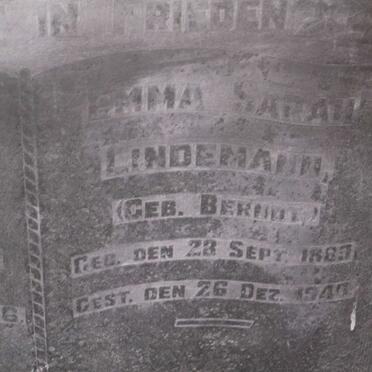 LINDEMANN Gustav 1887-1976 &amp; Emma Sarah BERNDT 1889-1940
