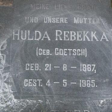 LINDEMANN Rudolph 1884-1970 &amp; Hulda Rebekka GOETSCH 1887-1965