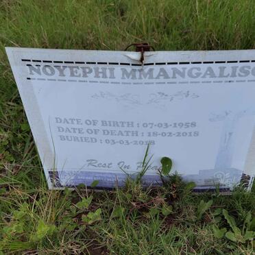 MMANGALISO Noyephi 1958-2018