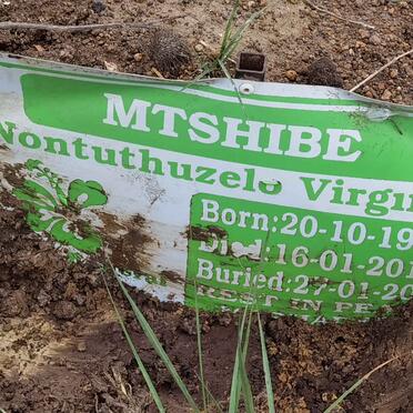 MTSHIBE Nontuthuzelo Virginia 1932-2018