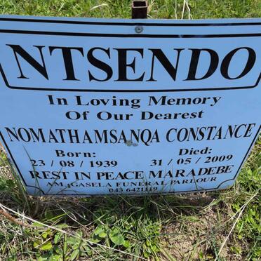 NTSENDO Nomathamsanqa Constance 1939-2009