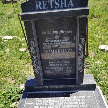 RETSHA Nomakhozi Victoria 1958-2013
