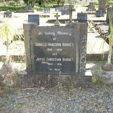 BURSEY Donald Hancorn 1906-1974 &amp; Joyce Christian 1907-1981