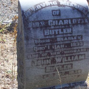 BUTLER John William -1938 &amp; Emily Charlotte BEASLEY -1933