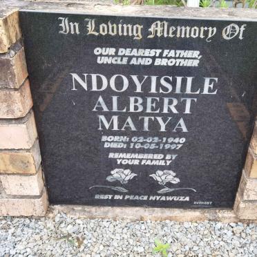 MATYA Ndoyisile Albert 1940-1997
