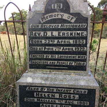 ERSKINE D.L. 1855-1922 :: ERSKINE Helen Ross -1901