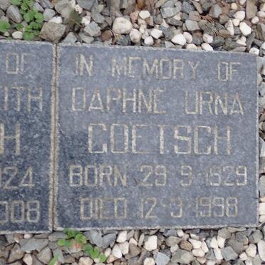 GOETSCH Daphne Urna 1929-1998
