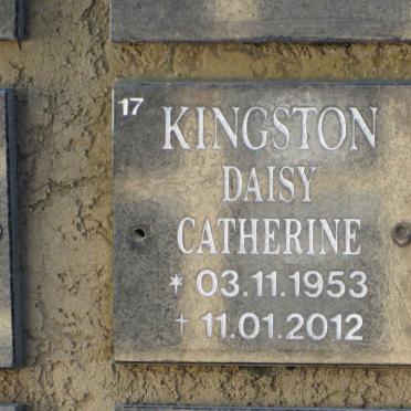 KINGSTON Daisy Catherine 1953-2012