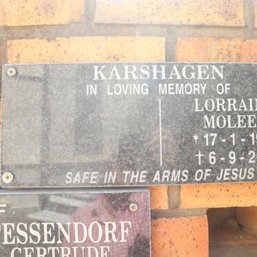 KARSHAGEN Lorraine Moleen 1959-2017