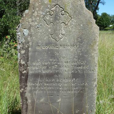 ABERNETHY Ellen -1886 :: ABERNETHY Clara Beatrice -1889