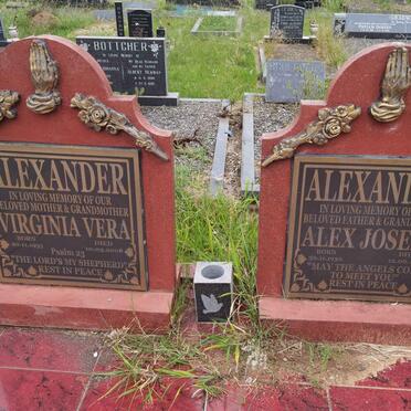 ALEXANDER Alex Joseph 1930-1994 &amp; Virginia Vera 1933-2008