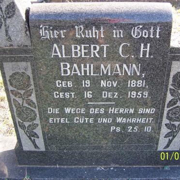 BAHLMANN Albert 1881-1959