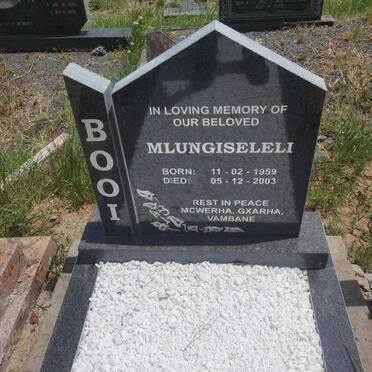 BOOI Mlungiseleli 1959-2003