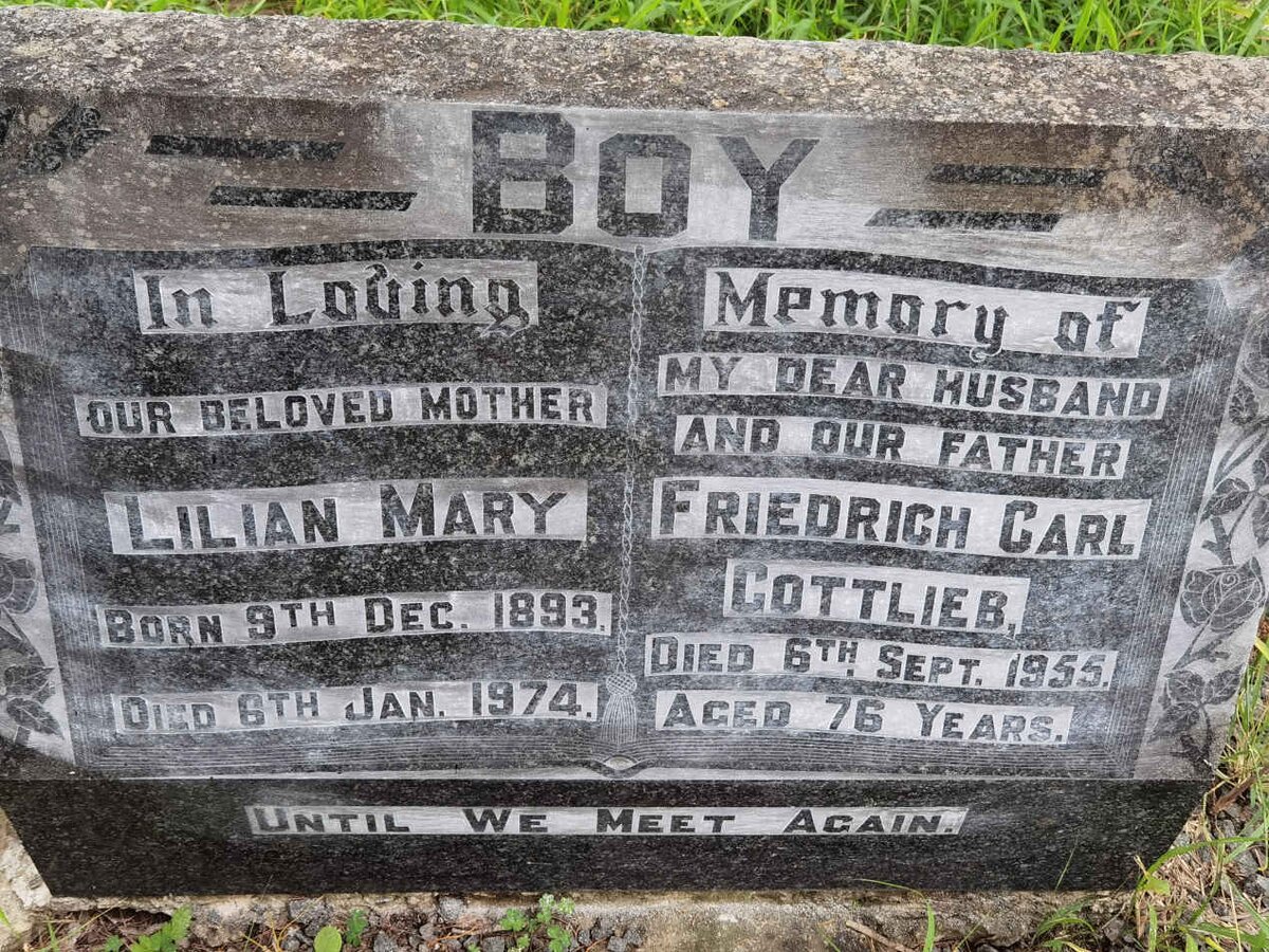 BOY Friedrich Carl Gottlieb -1955 & Lilian Mary 1893-1974
