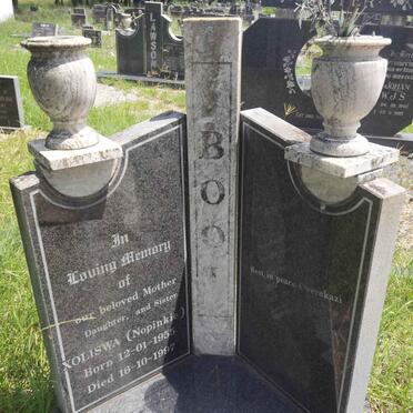 BOOI Xoliswa 1955-1997