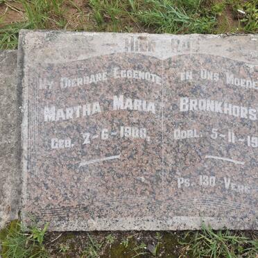 BRONKHORST Martha Maria 1908-1949