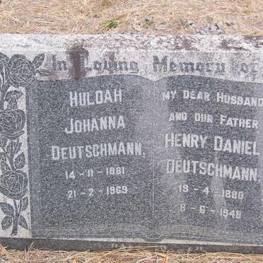 DEUTSCHMANN Henry Daniel 1880-1948 &amp; Huldah Johanna 1881-1969