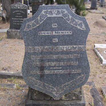 DEUTSCHMANN August F. W. 1858-1920 &amp; Helen W.C. ALBRECHT 1865-1935