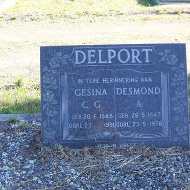 DELPORT Desmond A. 1947-1978 &amp; Gesina C.G. 1948-1991