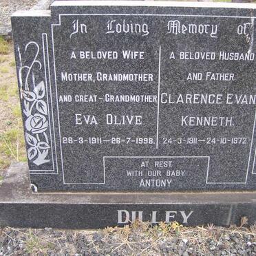 DILLEY Clarence Evan Kenneth 1911-1972 &amp; Eva Olive 1911-1998 :: DILLEY Anthony
