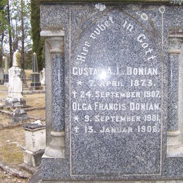 DONIAN Gustav A.L. 1873-1907 :: DONIAN Olga Francis 1901-1906