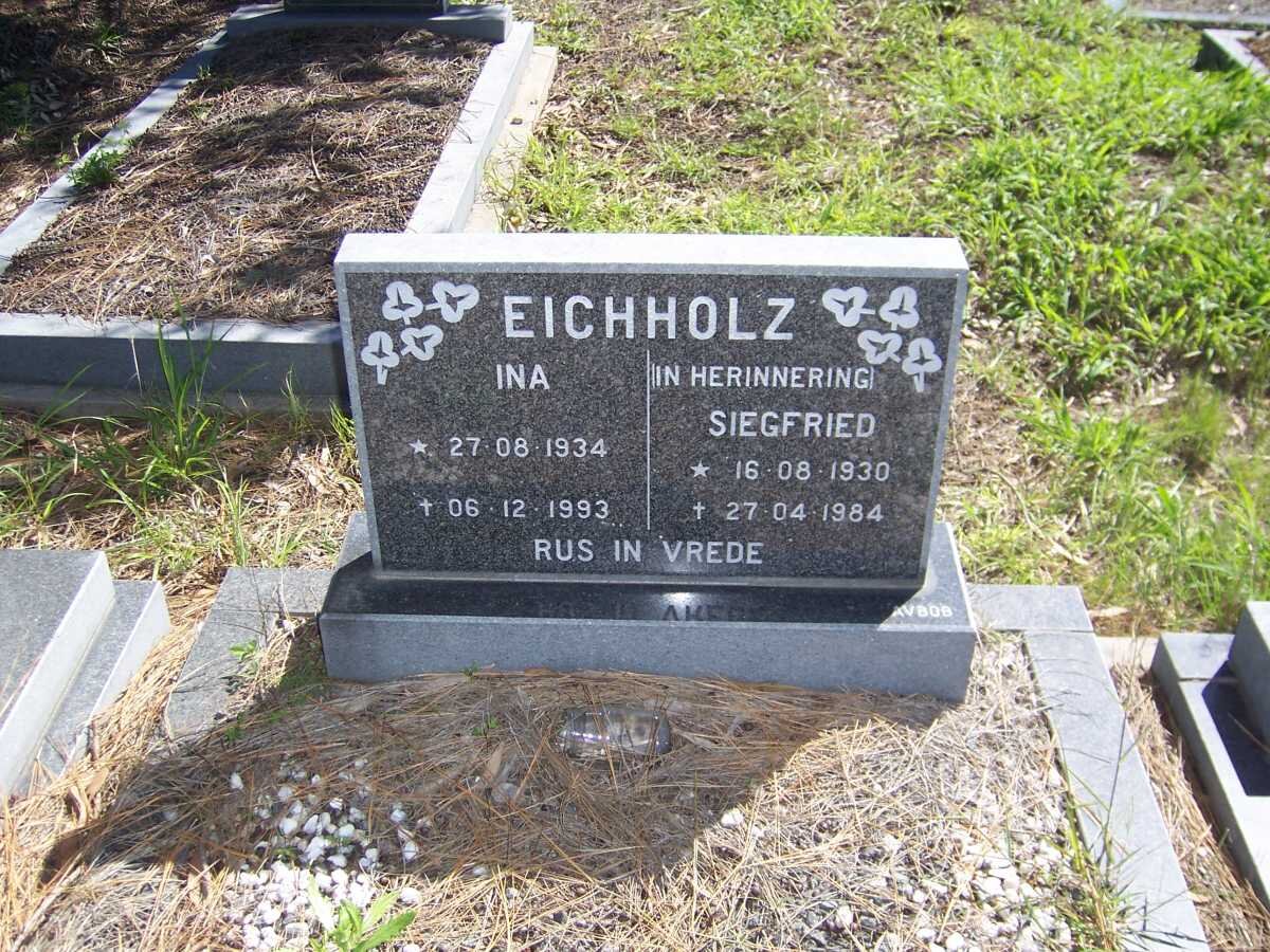EICHHOLZ Siegfried 1930-1984 &amp; Ina 1934-1993