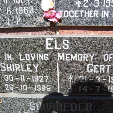ELS Gert 1926-1986 &amp; Shirley 1927-1985