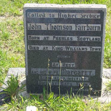 FAIRBAIRN John Thomson &amp; Margaret